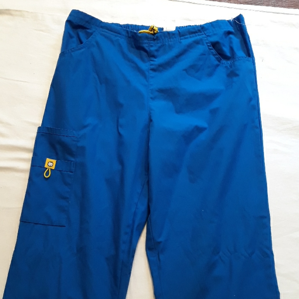 WonderWink Women's Royal Blue Scrub Pants - Picture 2 of 4